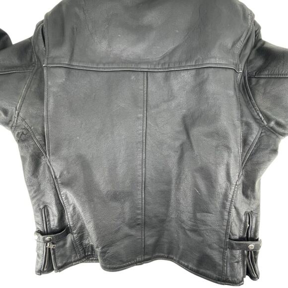 UNIK Premium Men's Leather Jacket Biker Motorcycle Size 48 - Picture 3 of 6